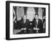 President Dwight Eisenhower Meets with President-Elect John Kennedy-null-Framed Photo