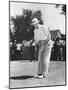 President Dwight Eisenhower on a Golf Course Putting Green-null-Mounted Photo