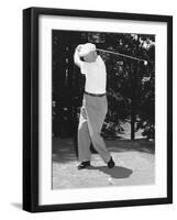 President Dwight Eisenhower Playing Golf at Quantico Virginia-null-Framed Photo
