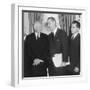 President Eisenhower and Future Presidents Lyndon Johnson and Richard Nixon-null-Framed Premium Photographic Print
