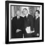 President Eisenhower and Future Presidents Lyndon Johnson and Richard Nixon-null-Framed Photo