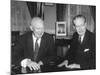 President Eisenhower with British Prime Minister Harold Macmillan in the Oval Office-null-Mounted Photo