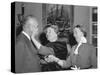 President Eisenhower with Helen Keller and Her Aide Polly Thompson-null-Stretched Canvas