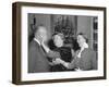 President Eisenhower with Helen Keller and Her Aide Polly Thompson-null-Framed Photo