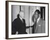 President Eisenhower with Kwame Nkrumah, President of Ghana-null-Framed Photo