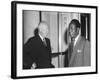 President Eisenhower with Kwame Nkrumah, President of Ghana-null-Framed Photo