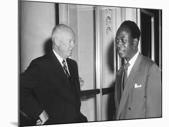 President Eisenhower with Kwame Nkrumah, President of Ghana-null-Mounted Photo