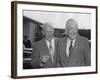 President Eisenhower with Secretary of State John Foster Dulles at Washington Airport-null-Framed Photo