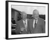 President Eisenhower with Secretary of State John Foster Dulles at Washington Airport-null-Framed Photo