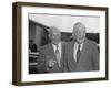 President Eisenhower with Secretary of State John Foster Dulles at Washington Airport-null-Framed Photo