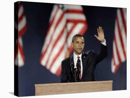 President-Elect Barack Obama Acceptance Speech, Grant Park, Chicago, Illinois, Nov 4, 2008-null-Stretched Canvas