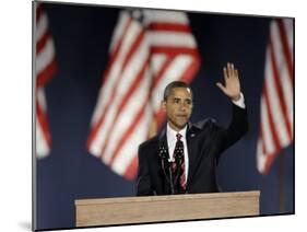 President-Elect Barack Obama Acceptance Speech, Grant Park, Chicago, Illinois, Nov 4, 2008-null-Mounted Photographic Print