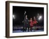 President-Elect Barack Obama and His Family Wave at the Election Night Rally in Chicago-null-Framed Photographic Print