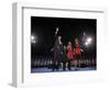 President-Elect Barack Obama and His Family Wave at the Election Night Rally in Chicago-null-Framed Photographic Print