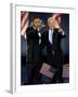 President-Elect Barack Obama and VP Joe Biden after Acceptance Speech, Nov 4, 2008-null-Framed Photographic Print