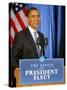 President-Elect Barack Obama Smiles Before Speaking, Press Conference, Nov 7, 2008-null-Stretched Canvas