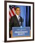 President-Elect Barack Obama Smiles Before Speaking, Press Conference, Nov 7, 2008-null-Framed Photographic Print