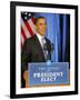 President-Elect Barack Obama Smiles Before Speaking, Press Conference, Nov 7, 2008-null-Framed Photographic Print