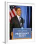 President-Elect Barack Obama Smiles Before Speaking, Press Conference, Nov 7, 2008-null-Framed Photographic Print