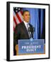 President-Elect Barack Obama Smiles Before Speaking, Press Conference, Nov 7, 2008-null-Framed Photographic Print