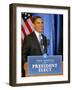 President-Elect Barack Obama Smiles Before Speaking, Press Conference, Nov 7, 2008-null-Framed Photographic Print