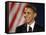 President-Elect Barack Obama Smiles During Acceptance Speech, Nov 4, 2008-null-Framed Stretched Canvas