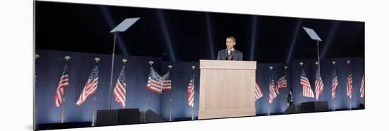 President-Elect Barack Obama Speaks on Election Night, Chicago, Illinois, Nov 4, 2008-null-Mounted Photographic Print