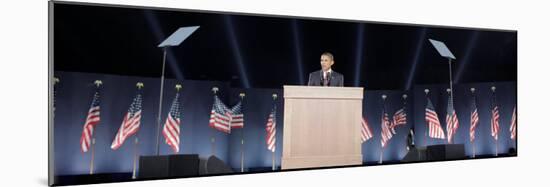 President-Elect Barack Obama Speaks on Election Night, Chicago, Illinois, Nov 4, 2008-null-Mounted Photographic Print