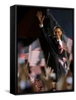 President-Elect Barack Obama Walking onto Stage to Deliver Acceptance Speech, Nov 4, 2008-null-Framed Stretched Canvas