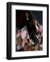 President-Elect Barack Obama Walking onto Stage to Deliver Acceptance Speech, Nov 4, 2008-null-Framed Photographic Print