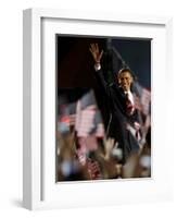 President-Elect Barack Obama Walking onto Stage to Deliver Acceptance Speech, Nov 4, 2008-null-Framed Photographic Print