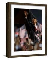 President-Elect Barack Obama Walking onto Stage to Deliver Acceptance Speech, Nov 4, 2008-null-Framed Photographic Print