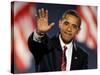 President-Elect Barack Obama Waves after Acceptance Speech, Nov 4, 2008-null-Stretched Canvas