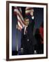 President-Elect Barack Obama Waves after Acceptance Speech, Nov 4, 2008-null-Framed Photographic Print