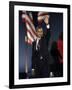 President-Elect Barack Obama Waves after Acceptance Speech, Nov 4, 2008-null-Framed Photographic Print