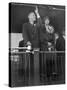 President-Elect Franklin Roosevelt and Wife Eleanor on the Rear Platform of His Special Train Car-null-Stretched Canvas