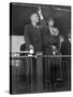 President-Elect Franklin Roosevelt and Wife Eleanor on the Rear Platform of His Special Train Car-null-Stretched Canvas