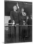 President-Elect Franklin Roosevelt and Wife Eleanor on the Rear Platform of His Special Train Car-null-Mounted Photo