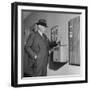 President Eugene Grace, Arriving for Work after Settlement of Bethlehem Steel Strike-Bernard Hoffman-Framed Photographic Print