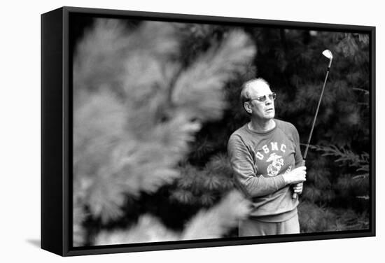 President Ford Golfing on a Labor Day Week-End Trip to Camp David. Sept. 2 1974-null-Framed Stretched Canvas