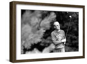 President Ford Golfing on a Labor Day Week-End Trip to Camp David. Sept. 2 1974-null-Framed Photo