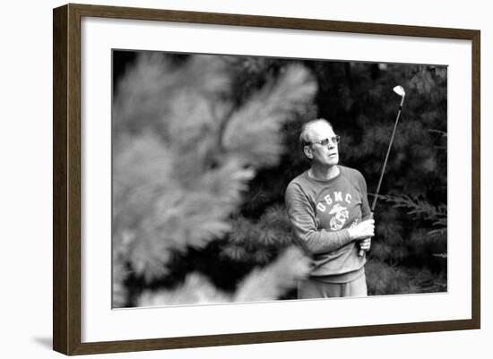 President Ford Golfing on a Labor Day Week-End Trip to Camp David. Sept. 2 1974-null-Framed Photo