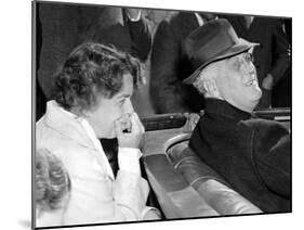 President Franklin and Eleanor Roosevelt During Informal Press Conference at Warms Springs, Georgia-null-Mounted Photo