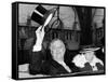 President Franklin and Eleanor Roosevelt Greeting Crowds in Washington DC-null-Framed Stretched Canvas