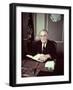 President Franklin D. Roosevelt Before Broadcasting Sixth War Loan Drive, in His Office-George Skadding-Framed Photographic Print