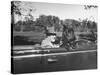 President Franklin D. Roosevelt Driving in His Convertible with His Dog Fala Through Hyde Park-George Skadding-Stretched Canvas