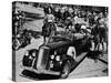 President Franklin D. Roosevelt, in 1936 Pierce Arrow Convertible, in Quebec, Canada, August, 1936-null-Stretched Canvas