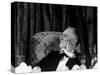 President Franklin D. Roosevelt Listening to Speeches During the Jackson Day Dinner-Thomas D^ Mcavoy-Stretched Canvas
