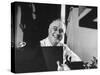 President Franklin D. Roosevelt Sitting at His Desk-null-Stretched Canvas