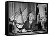 President Franklin D. Roosevelt, Speaking to the United States, 1940s-null-Framed Stretched Canvas